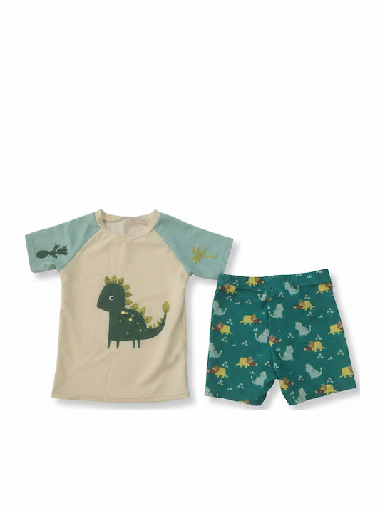 Queen Mother Kinder Badebekleidung-Set Grüner Dinosaurier