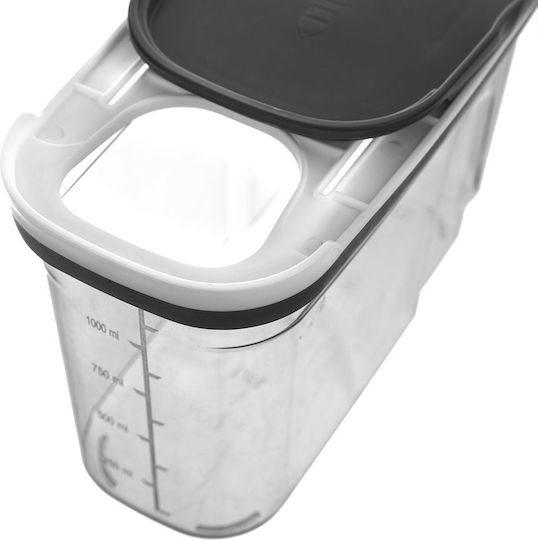 Orion Orion Lebensmittelgläser & Behälter für Zucker / Getreide mit Kunststoffverschluss Grau 1250ml