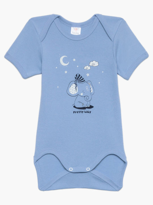 Pretty Baby Set Light Blue Bodysuits 6 Pieces