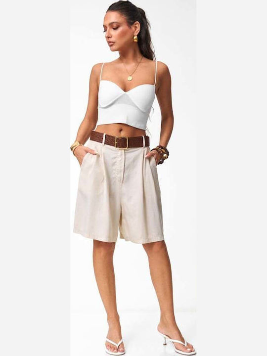 Women's Beige Bermuda