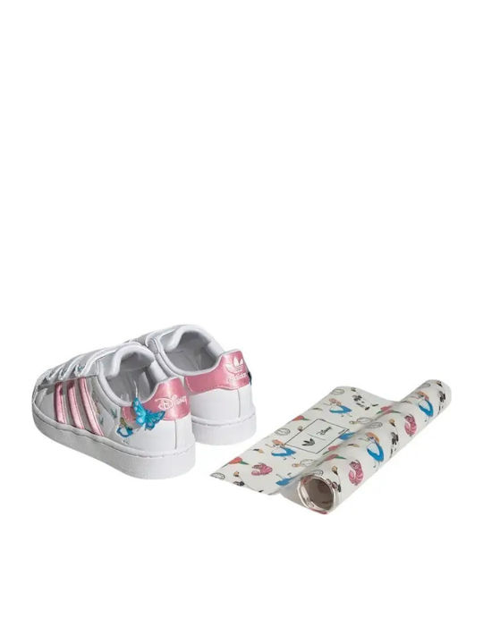 Superstar Ii Kids Sneakers with Hoop & Loop Closure White