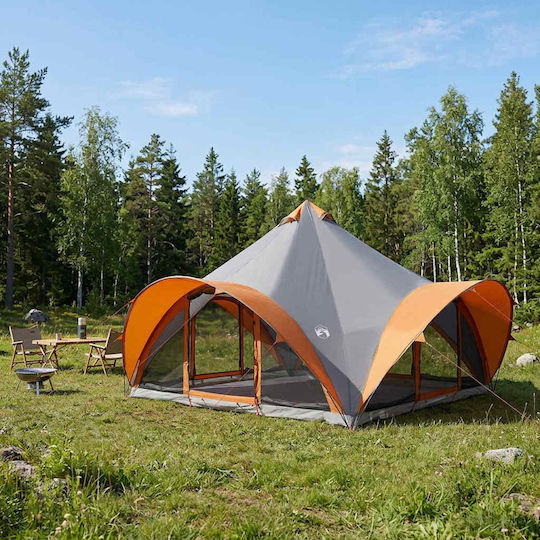 vidaXL Camping Teepee Tent Grey 500x500x350cm