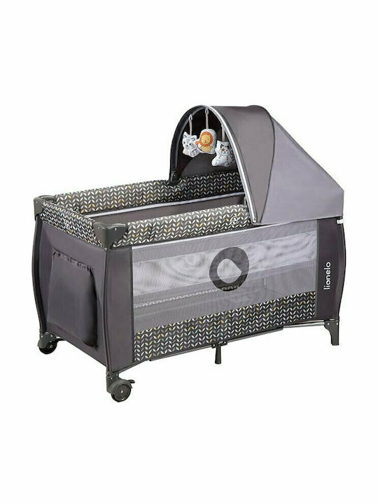 Lionelo Patut pliabil Cu 2 Nivele Cu Masă De Schimbat Scutece Și Saltea Turcoaz 60x120cm