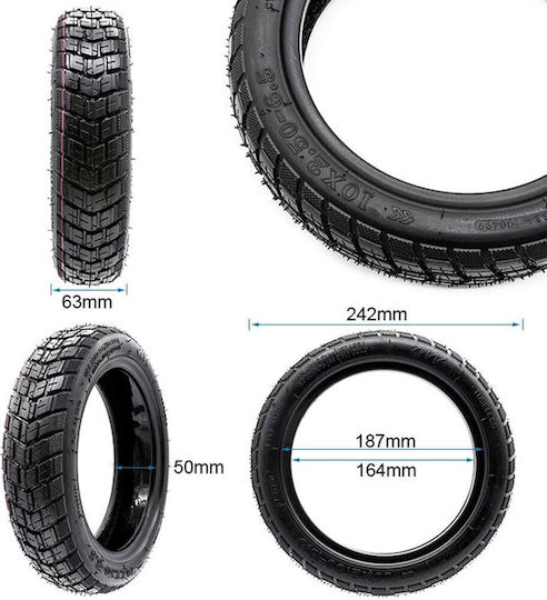 Electric Scooter Tire Ewheel Tubeless 10x2.5-6.5 Gel