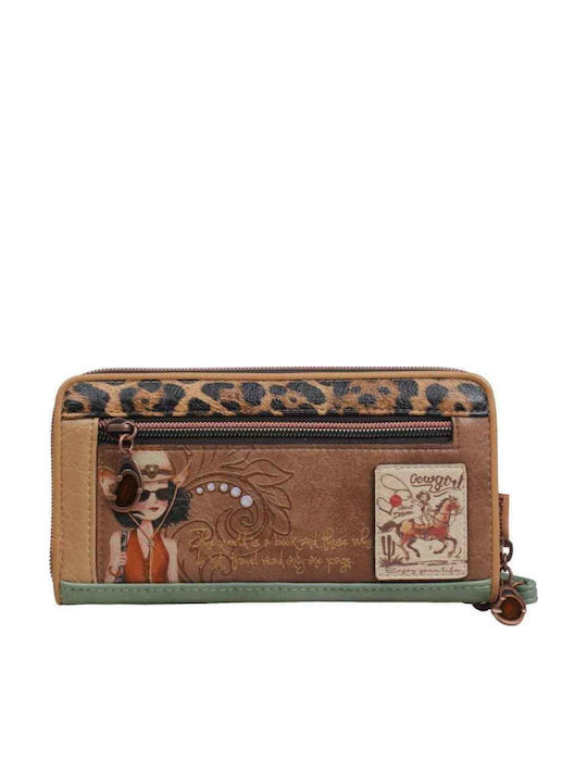 Großes Damenbrieftasche Beige