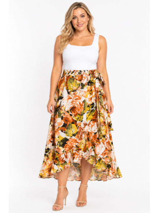 Midi Skirt Orange SH-17745-26SK-PORTO