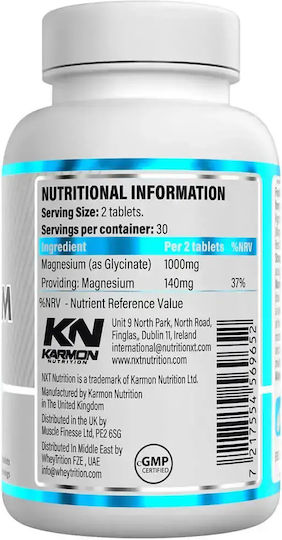 Nxt Nutrition Magneziu Glicinat 1000mg 60 Comprimate