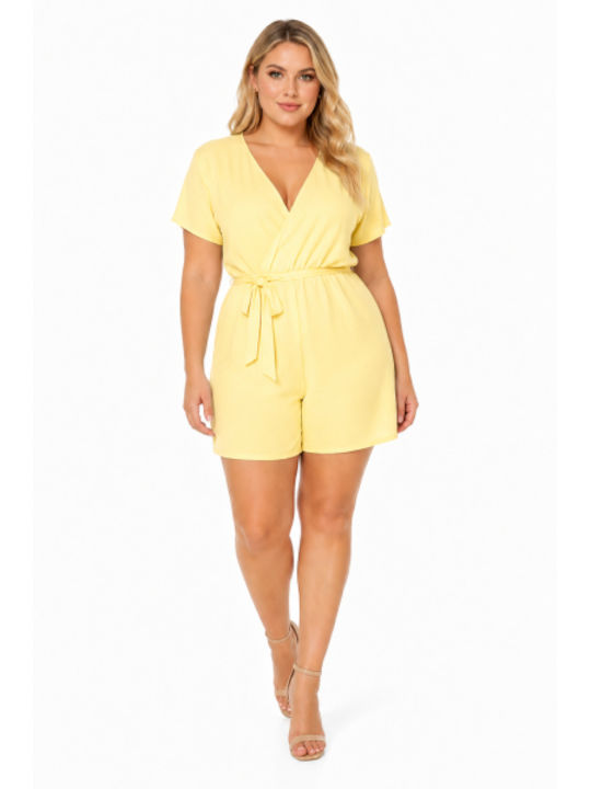 Women's One-piece Shorts Yellow SH-53259-26SO-YELLOW