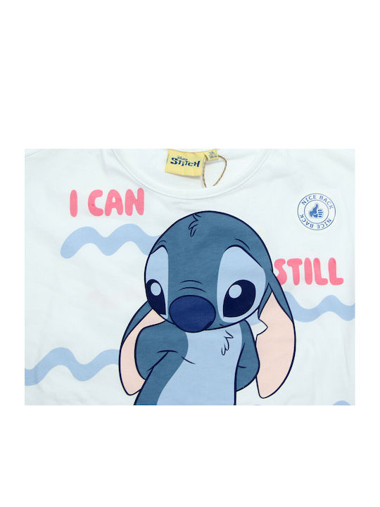 Kids Set with Shorts Summer 2 Pieces White Lilo & Stitch