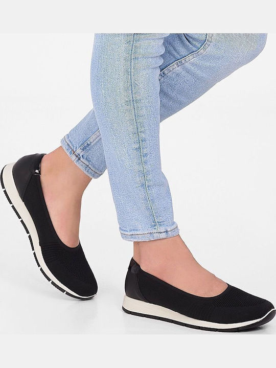 Damen Ballerinas Aus Leder In Marineblau Farbe