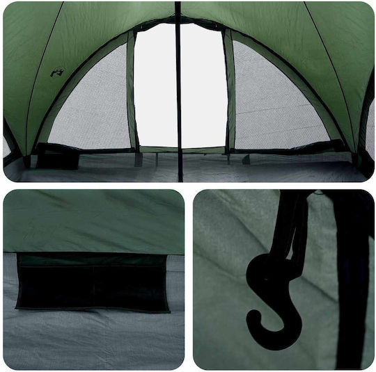 vidaXL Къмпинг Типи Каки за 6 Души 400x400x350см