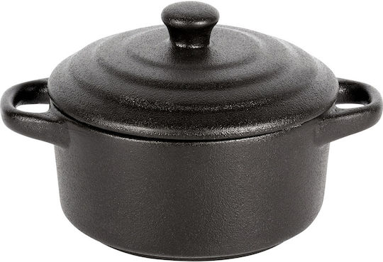 Vilde Vas Rotund Individual Rezistent La Căldură Din Porțelan Cu Capac 16.5x12x6cm