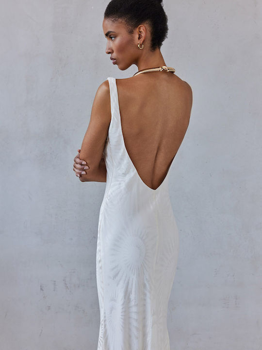 Summer Maxi Evening Dress Ecru