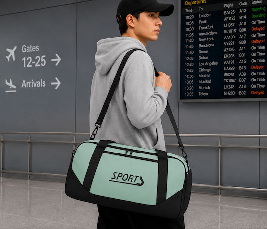 Sack Voyage Green Fabric M48xW20xH24cm