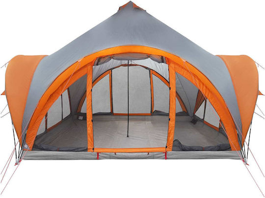 vidaXL Summer Camping Teepee Tent Grey for 6 People 400x400x350cm