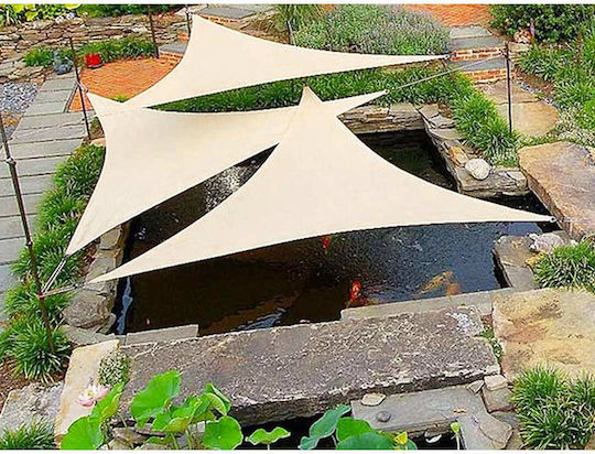 Verk Group Triangle Shade Sail Beige With Hoops 3x3m