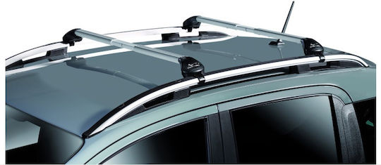 Μπάρες Οροφής Αλουμινίου Green Valley Freeline Universal Railing System Σετ Πόδια Κλειδαριά Ασημί 2 Τεμάχια