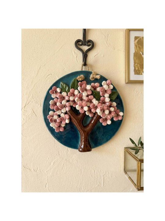 SteweHome 3D Wall Decor Handmade Purple from Ceramic Material 1cm