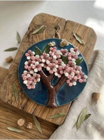 SteweHome 3D Wall Decor Handmade Purple from Ceramic Material 1cm