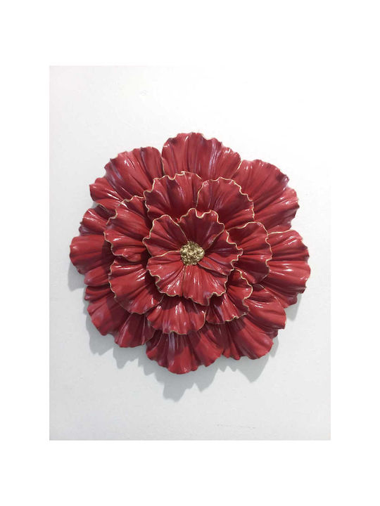 SteweHome Wall Decor Handmade Burgundy 25x25cm