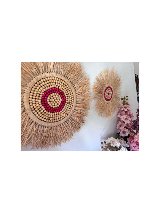 SteweHome Wall Decor Handmade Pink Wooden 2 Pieces