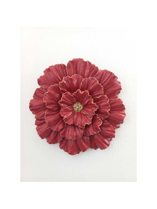SteweHome Wall Decor Burgundy 25x25cm 2pcs