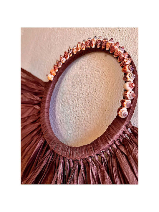 SteweHome Macrame Handmade Brown Fabric Wall Decor 2 Pieces