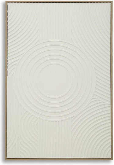 Gemälde Modernes Design Relief Weißes Farbe Rahmen 80x3,8x120cm Gemälde Modernes Design Relief Weißes Farbe Rahmen 80x3,8x120cm