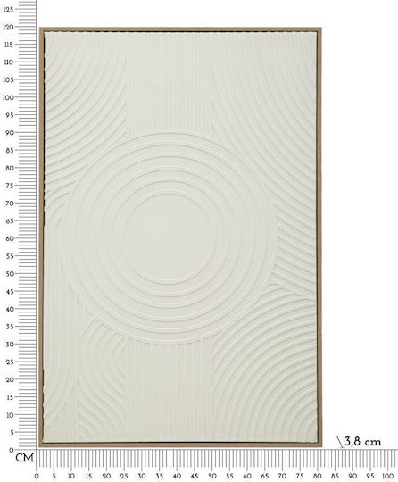 Modern Design Embossed White Color Frame Painting 80x3.8x120cm