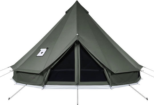 Vevor Bell Σκηνή Camping Αποθήκευσης Πράσινη με Διπλό Πανί 4 Εποχών για 4 Άτομα 400x400x250εκ.