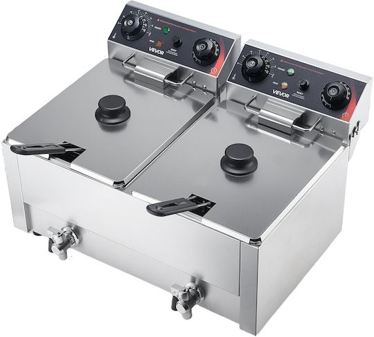 Vevor Ηλεκτρική Φριτέζα Διπλή 5kW Χωρητικότητας 2x14lt