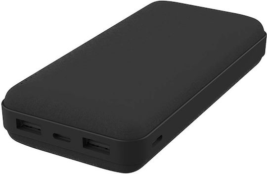 BigBen Connected Power Bank 20000mAh 20W mit 2 USB-A Ausgangsanschlüsse und USB-C Ausgangsanschlüsse Power Delivery Schwarz