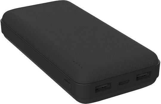 BigBen Connected Power Bank 20000mAh 20W mit 2 USB-A Ausgangsanschlüsse und USB-C Ausgangsanschlüsse Power Delivery Schwarz