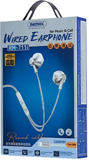Remax RM-711i In-ear Handsfree Headphones with Connector USB-C Silver