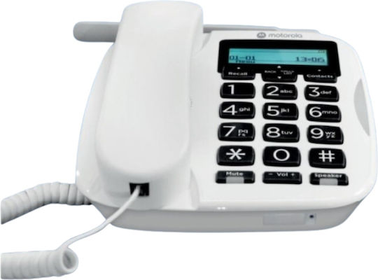 Motorola Fw500 Ασύρματο Τηλέφωνο IP Λευκό