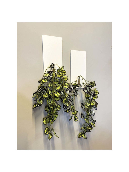 SteweHome Hanging Green Wooden Wall Decor 30x14cm 2 Pieces