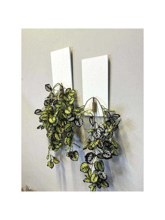 SteweHome Hanging Green Wooden Wall Decor 30x14cm 2 Pieces