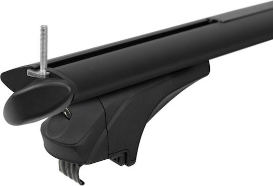 Menabo Autodachträger Aluminium Sonic Schwarz 120 cm Schwarz Farbe Skoda Kodiaq 5 Türen 2017>2021 2021>2023 2023> Flush oder Raised Dachreling-2 Stück 14680/mb Mp.14680/mb-101