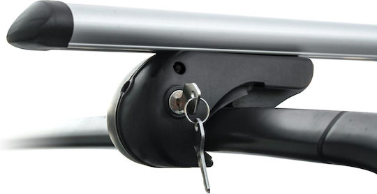 Menabo Aluminum Car Roof Bars Brio 120 Cm Silver Color Kia Joice 5 Doors 2000>2002 Raised Rails Parallel Bars Set 2 Pieces 4000/mb Mp.4000/mb-148