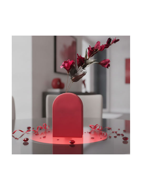 Decorative Vase Ceramic Red 16x8.3xHeight 23.2cm