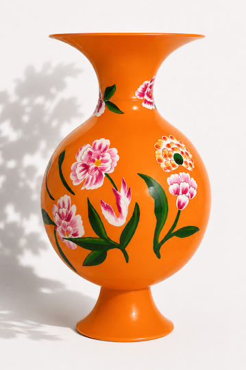 Kaemingk Metallic Orange Vase 36x36xH58cm