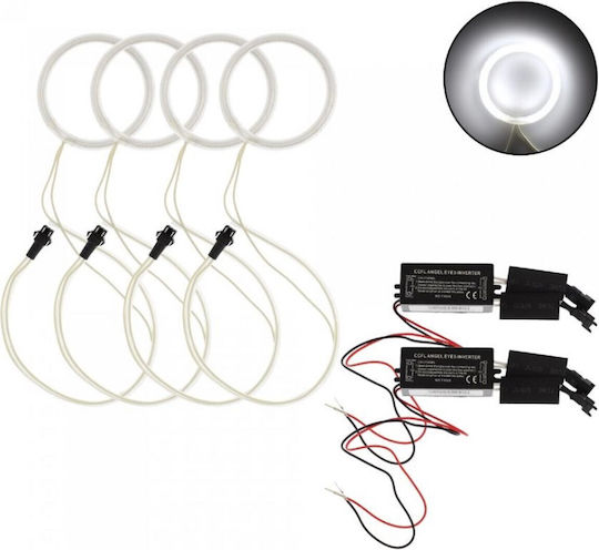 Inele Angel Eyes pentru Far Auto 12V 100mm Alb Culoare 4buc