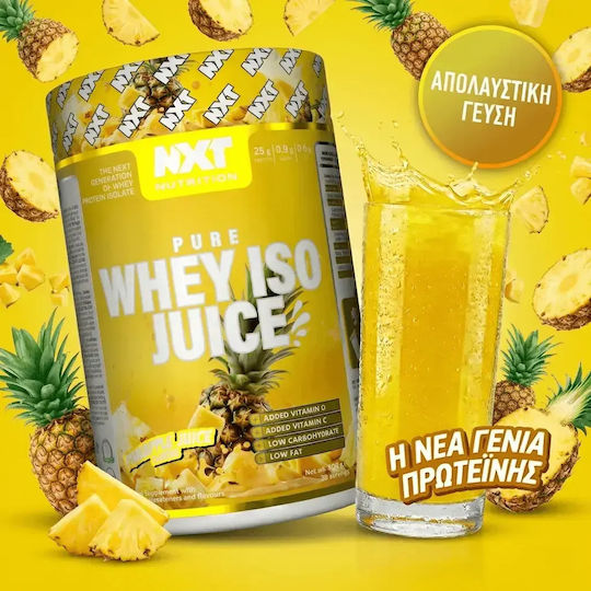 Nxt Nutrition Pure Whey ISO Juice Molkenprotein mit Geschmack Ananas Saft 900gr