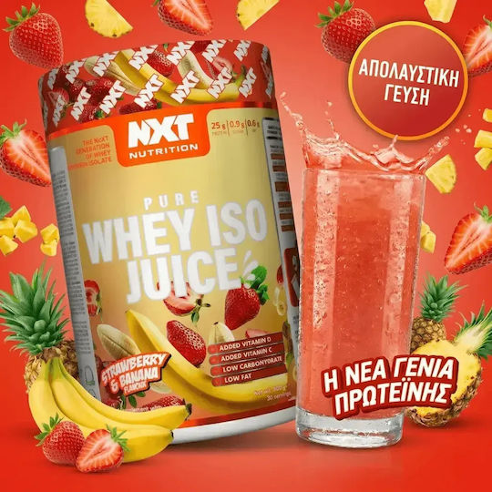 Nxt Nutrition Pure Whey ISO Juice Whey Protein with Strawberry & Banana Flavor 900gr