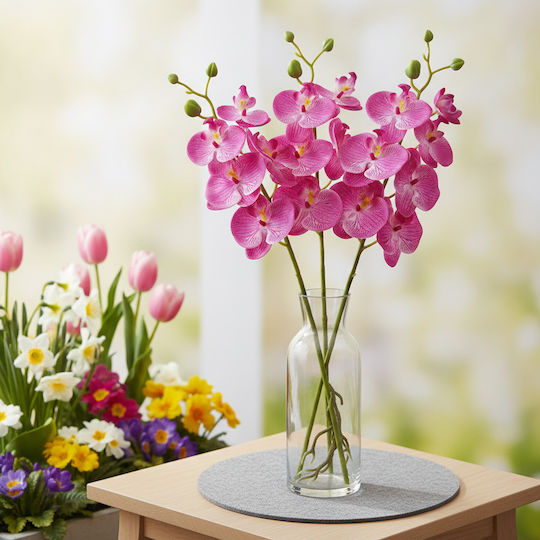 Artificial Orchid Branch 96 Cm Fuchsia