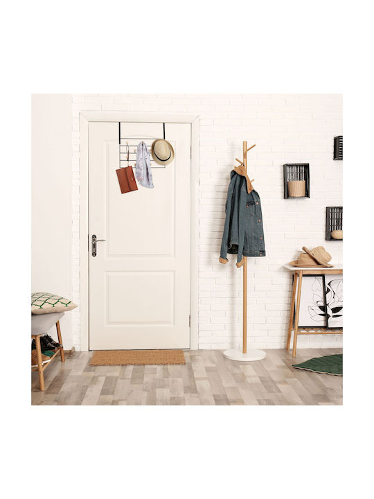 Relaxdays Agățătoare pentru Uși cu 10 Cârlige Metalică 47.5x9cm