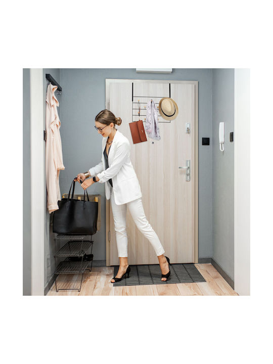 Relaxdays Agățătoare pentru Uși cu 10 Cârlige Metalică 47.5x9cm