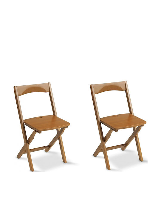 Градински Стол Дървен Cherry Wood 2 Бройки 40x45x76 см