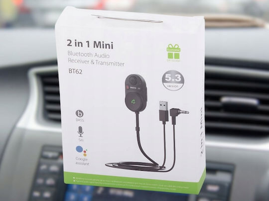 Bluetooth Πομπός Αυτοκινήτου Adapter Blow Bt5.3 Aux Usb Aria Trade