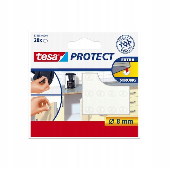 Tesa Tastaturenschutz Rund mit Aufkleber und Durchmesser 8mm 28 Stück